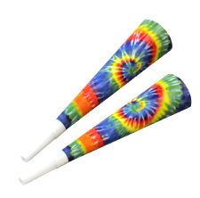 Tie-Dyed Party Horns - 10