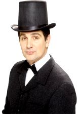 Top Hat Topper,Stovepipe,Black Felt,Adult