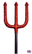 Red Glitter Trident