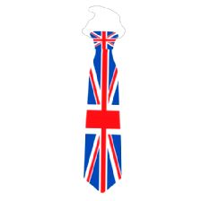 Union Jack Plastic Printed Tie