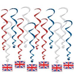 Union Jack Hanging Whirls