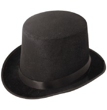 Black Velour Top Hat