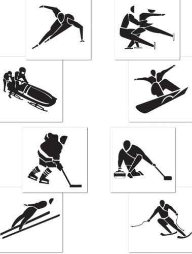 Winter Sports Cutouts 