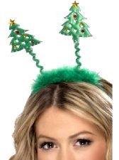 Christmas Tree Headbopper with Fur Trim