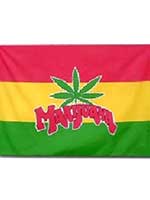 Marijuana Flag 5ft x 3ft  With Eyelets For Hanging