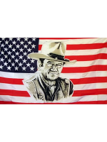 USA American 'John Wayne' Flag 5ft x 3ft (100% Polyester) With Eyelets For Hanging