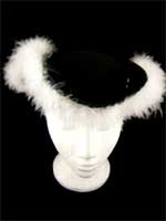 Pirate/Tricorn Hat - White Feather - Felt - Adult Or Child   (Quantity 1)