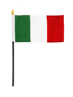 Italy Table Flag with Stick and Base
