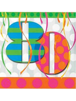 80th Balloon Bright Birthday Party Napkins