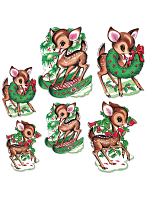 Vintage Christmas Reindeer Cutouts