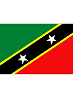 St. Kitts And Nevis/Kittian/Nevisian Flag 5ft x 3ft (100% Polyester) With Eyelets For Hanging