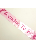 Grandma To Be Sash - Pink