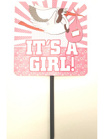 It's A Girl Garden Sign 