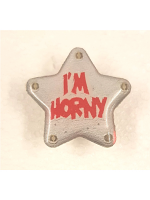 Flashing Star Badge - I'm Horny  
