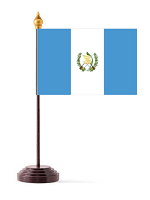 Guatemala Table Flag with Stick and Base 