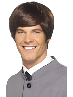60'S Male Mod Wig, Brown, Short