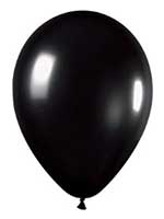 12" Metallic Balloons Black 