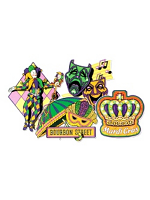 Mardi Gras Cutouts Printed On Both Sides 40.64cm (4 in a pack)