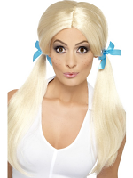 Sassy Schoolgirl Pigtails Wig,Blonde