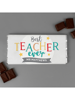 Personalised Best Teacher Ever Milk Chocolate Bar