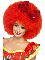 Mega Afro Clown Wig,Red