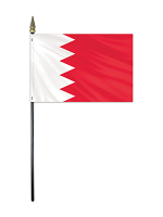 Bahrain Table Flag with Base and Stick  