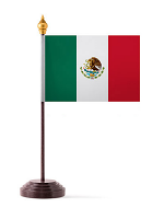 Mexico Table Flag with Stick and Base