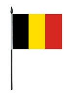 Belgium Table Flag with Base and Stick