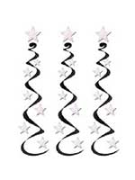 Star Whirls Black And Silver 