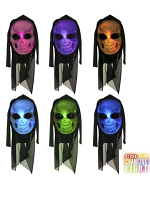 Hooded Skull Mask W/Multicolour Light