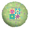 Foil Balloon HAPPY BIRTHDAY Flowers And Phrases *** 1 only in stock ***