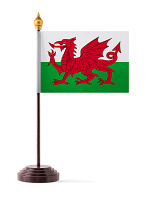 Wales Table Flag with Stick and Base