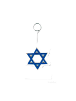  Balloon Weight/Photo Holder Star Of David Blue And White