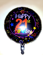 Foil Balloon 21st BIRTHDAY