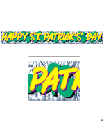St Patrick's Day Banner Foil Fringed