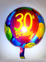 Foil Balloon 30th BIRTHDAY With Balloons 