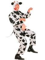 Funny Cow Costume (Jumpsuit Headpiece Horns)