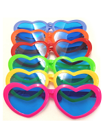 Giant Heart Glasses -Assorted Colours