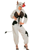 Sexy Cow Costume (Jumpsuit Headpiece Mask)