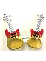 Guitar Glasses - Gold & Red