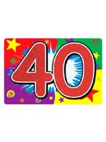 40 Glittered Sign