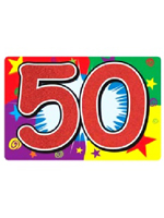 50 Glittered Sign