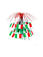 Mini Italian Flag Cascade Centerpiece 19cm (Quantity 1) 