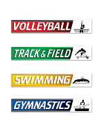 Summer Sports Street Sign Cutouts