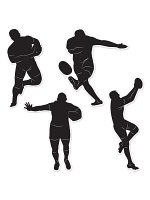 Rugby Player Silhouettes