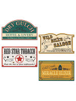 Old Style Western Sign Cutouts
