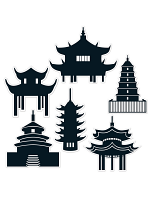 Pagoda Silhouettes