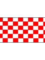 Check Red And White Flag 5ft x 3ft  With Eyelets For Hanging