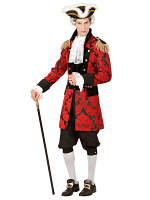 Red Jacquard Parade Coat
