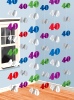 Hanging String Decorations 40 - Numeral 40 - Pack of 6 (Quantity 1)   ** 2  only in stock **